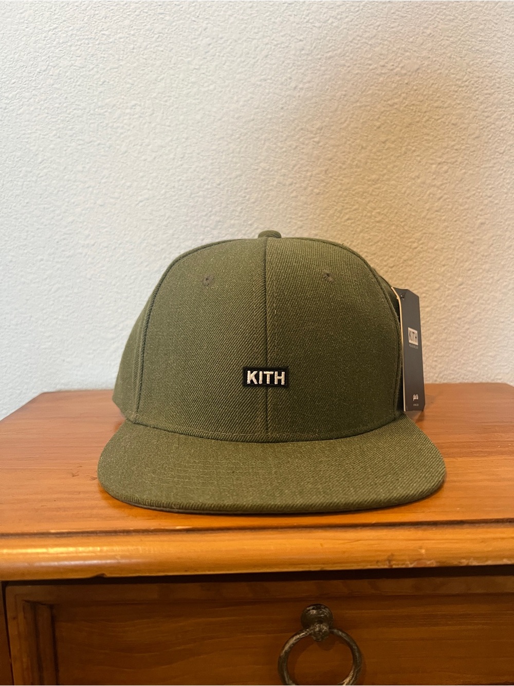 Kith Olive Green Logo Snapback Hat